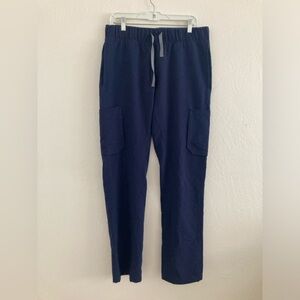 FIGS Men's Blue Camo Malang Slim Cargo Scrub Pants Size Medium Medical